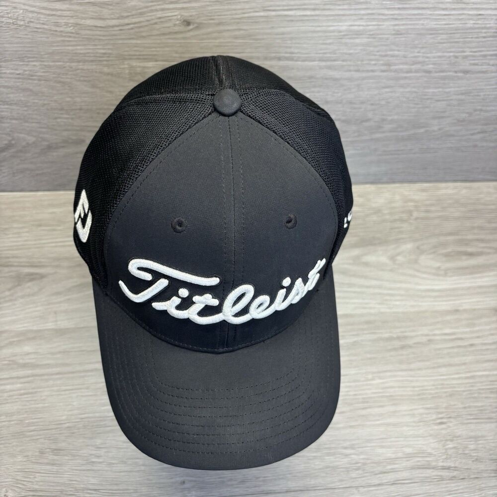 Titleist Pro V1 FJ Tour Performance Golf Hat Cap Black Stretch Fit M/L - Picture 5 of 7